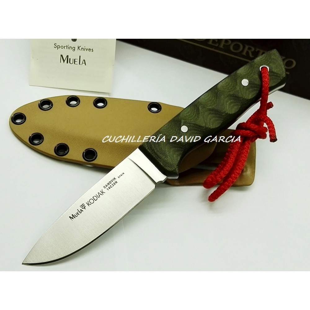 Muela Kodiak Sv G K Micarta Canvas Verde Funda Kydex Desierto